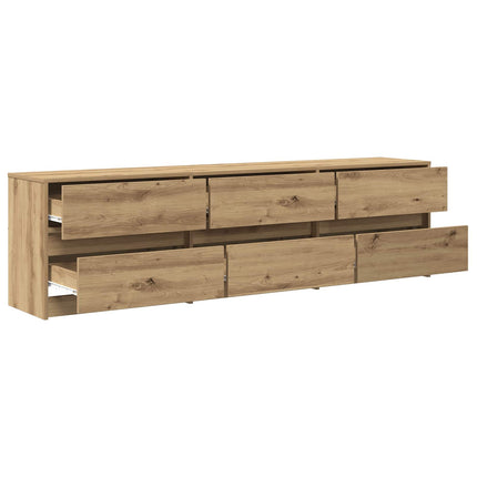 TV Enheter 2 pcs Artisan Ek 180 x 34 x 50 cm Konstruerat trä