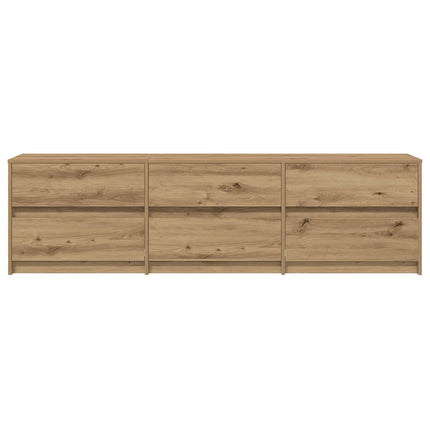 TV Enheter 2 pcs Artisan Ek 180 x 34 x 50 cm Konstruerat trä