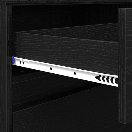 TV Enheter 2 pcs Svart Ek 180 x 34 x 50 cm Konstruerat trä