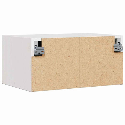 Sängbord med låda Vit 50 x 32,5 x 24 cm Massiv furu