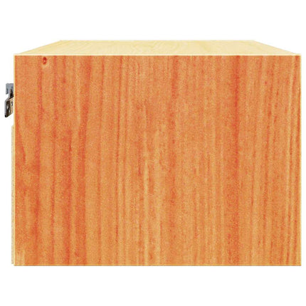 Sängbord med låda Vaxbrun 50 x 32,5 x 24 cm Massiv furu