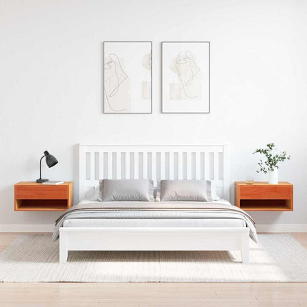 Sängbord 2 st Vaxbrun 50 x 32,5 x 24 cm Massiv furu