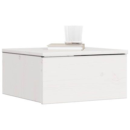 Sängbord med låda 2 pcs Vit 37 x 35 x 18,5 cm Massiv furu