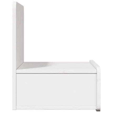 Sängbord med låda 2 pcs Vit 44 x 32,5 x 40 cm Massiv furu