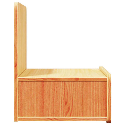 Sängbord med låda 2 pcs Vaxbrun 44 x 32,5 x 40 cm Massiv furu