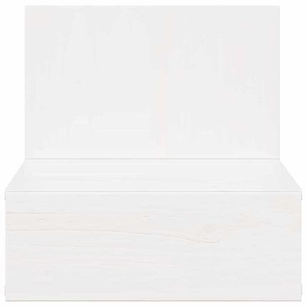 Sängbord med låda Vit 42 x 32,5 x 40 cm Massiv furu