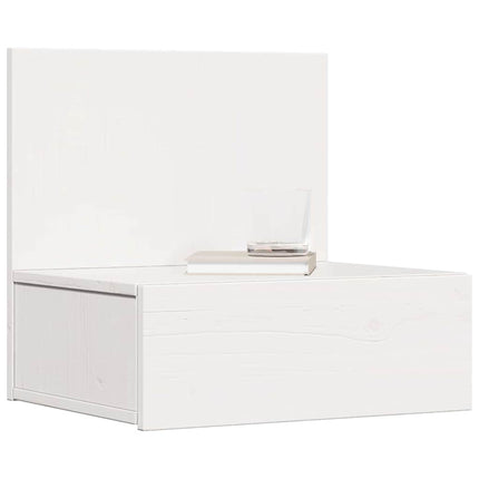 Sängbord med låda 2 pcs Vit 42 x 32,5 x 40 cm Massiv furu