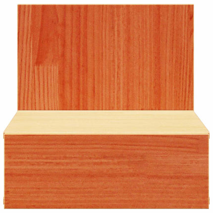 Sängbord med låda 2 pcs Vaxbrun 42 x 32,5 x 40 cm Massiv furu