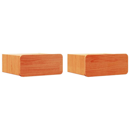 Sängbord 2 st Vaxbrun 39 x 34 x 16,5 cm Massiv furu