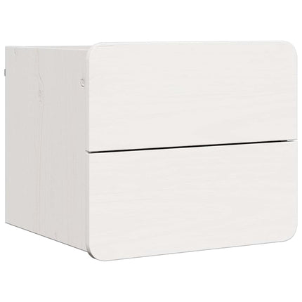 Sängbord 2 st Vit 39 x 34 x 33 cm Massiv furu