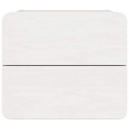 Sängbord 2 st Vit 39 x 34 x 33 cm Massiv furu