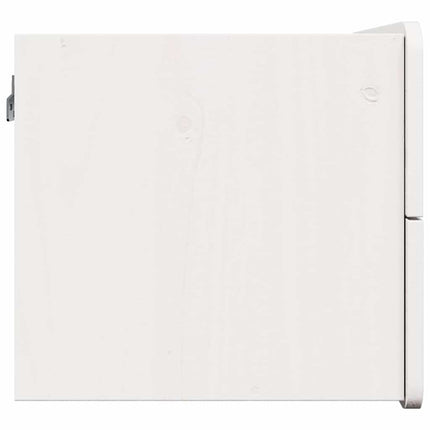 Sängbord 2 st Vit 39 x 34 x 33 cm Massiv furu