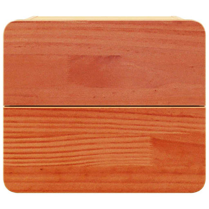 Sängbord med låda 2 pcs Brun 39 x 34 x 33 cm Massiv furu