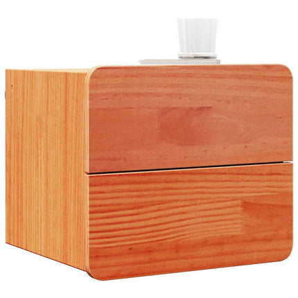 Sängbord 2 st Brun 39 x 34 x 33 cm Massiv furu