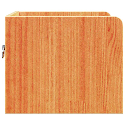 Sängbord med låda 2 pcs Vaxbrun 38 x 36 x 29,5 cm Massiv furu