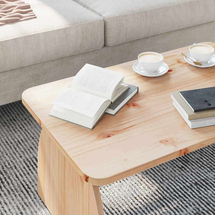 Kaffeebord Naturfärg 80 x 50 x 31 cm Massiv furu