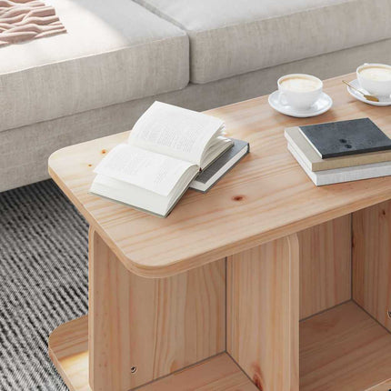 Kaffeebord Naturfärg 80 x 39,5 x 33,5 cm Massiv furu