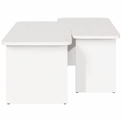 Kaffeebord 2 pcs Vit Massiv furu