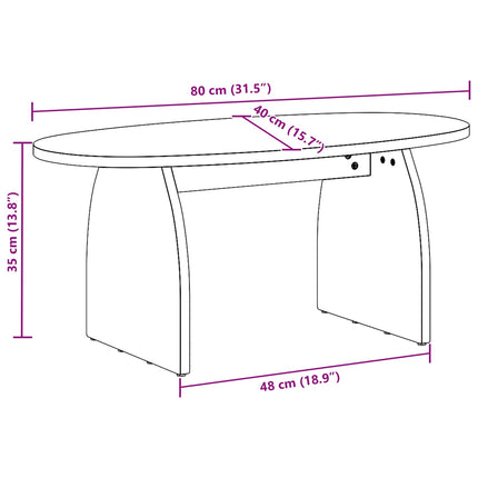Kaffeebord Brun 80 x 40 x 35 cm Massiv furu