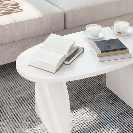 Kaffeebord Vit 80 x 40 x 35 cm Massiv furu