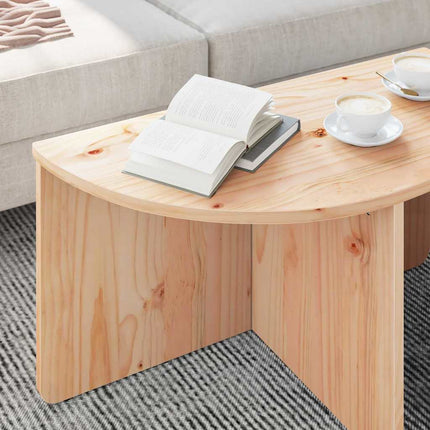 Kaffeebord 2 pcs Naturfärg Massiv furu