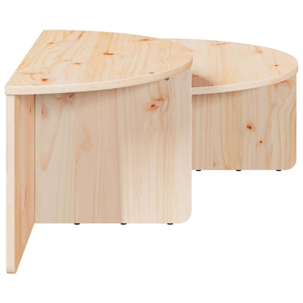 Kaffeebord 2 pcs Naturfärg Massiv furu