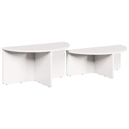 Kaffeebord 2 pcs Vit Massiv furu