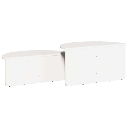 Kaffeebord 2 st Vit 79 x 39,5 x 40 cm Massiv furu