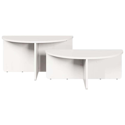 Kaffeebord 2 st Vit 79 x 39,5 x 40 cm Massiv furu