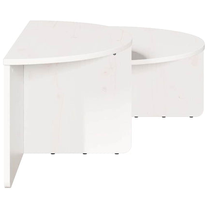 Kaffeebord 2 pcs Vit Massiv furu