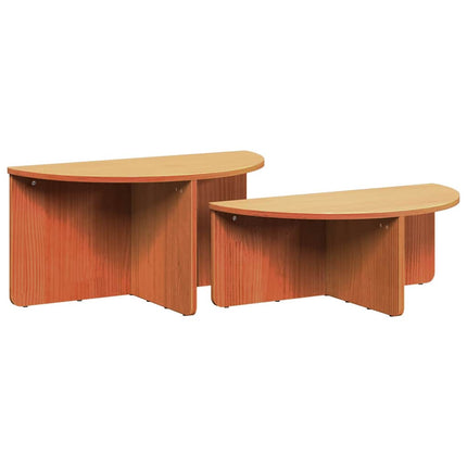 Kaffeebord 2 pcs Vaxbrun Massiv furu