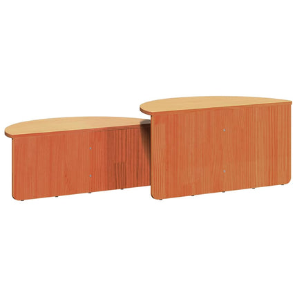 Kaffeebord 2 pcs Vaxbrun Massiv furu