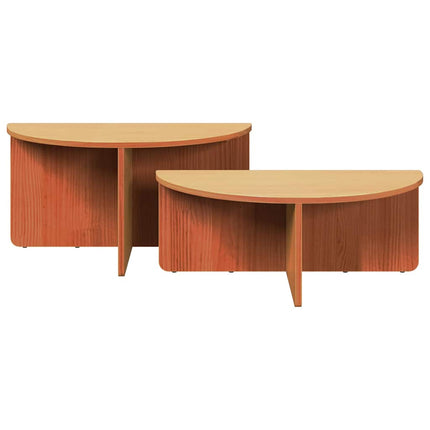 Kaffeebord 2 pcs Vaxbrun Massiv furu
