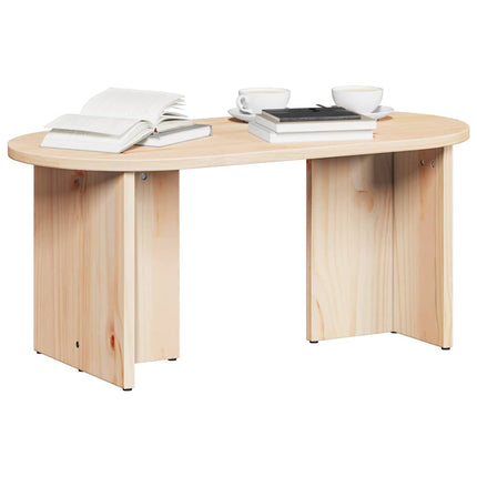 Kaffeebord Naturfärg 80 x 39,5 x 35 cm Massivt tallträ