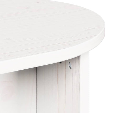 Kaffeebord Vit 80 x 39,5 x 35 cm Massivt tallträ
