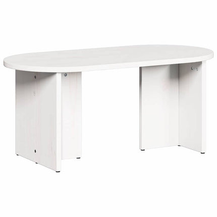 Kaffeebord Vit 80 x 39,5 x 35 cm Massivt tallträ