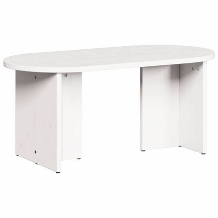 Kaffeebord Vit 80 x 39,5 x 35 cm Massivt tallträ