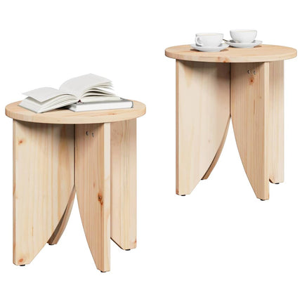 Kaffeebord 2 pcs Naturfärg