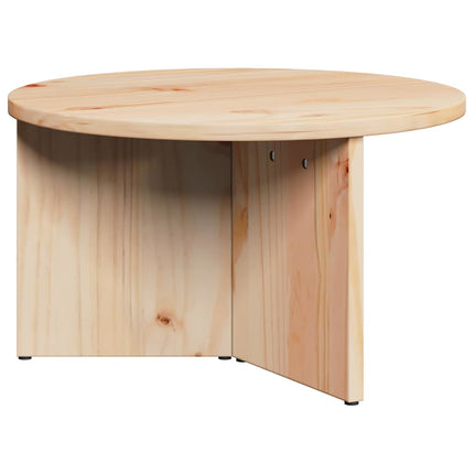 Kaffeebord 2 pcs Naturfärg Massivt tallträ