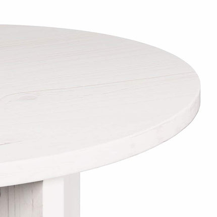Kaffeebord 2 pcs Vit Massivt tallträ