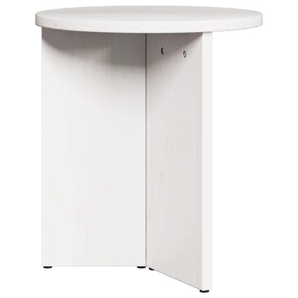 Kaffeebord 2 st Vit 49 x 49 x 28 cm Massivt tallträ