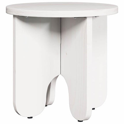 Kaffeebord 2 pcs Vit Massivt tallträ