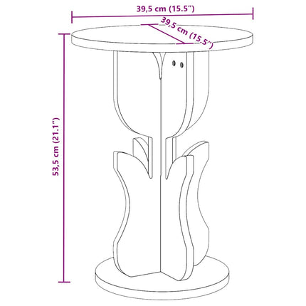Kaffeebord Naturfärg 39,5 x 39,5 x 53,5 cm Massiv furu