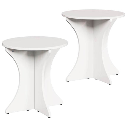 Kaffeebord 2 pcs Vit Massiv furu