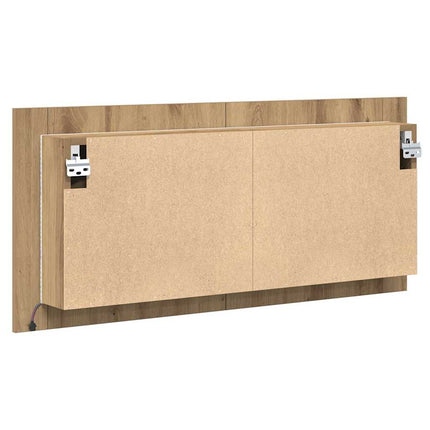 LED Spegel Skåp Artisan Ek 100 x 12 x 45 cm Konstruerat trä