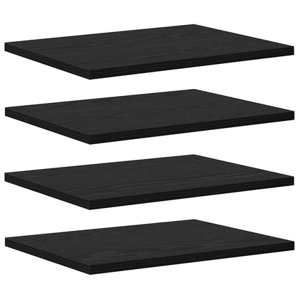 Bokhylla Bräda 4 pcs Svart 40 x 30 x 1,5 cm Konstruerat trä