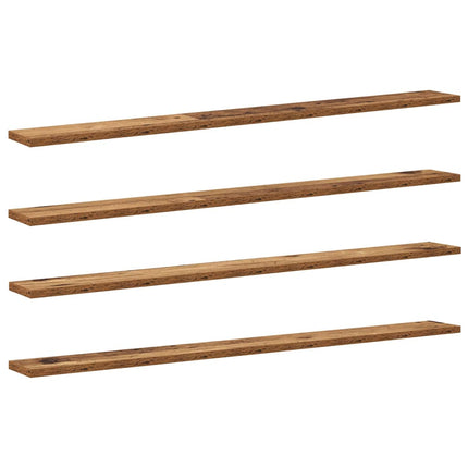 Bokhylla Bräda 4 pcs Brun 100 x 10 x 1,5 cm Konstruerat trä