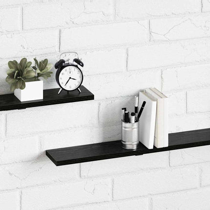 Bokhylla Bräda 4 pcs Svart 100 x 10 x 1,5 cm Konstruerat trä