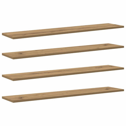 Bokhylla Bräda 4 pcs Brun 100 x 20 x 1,5 cm Konstruerat trä