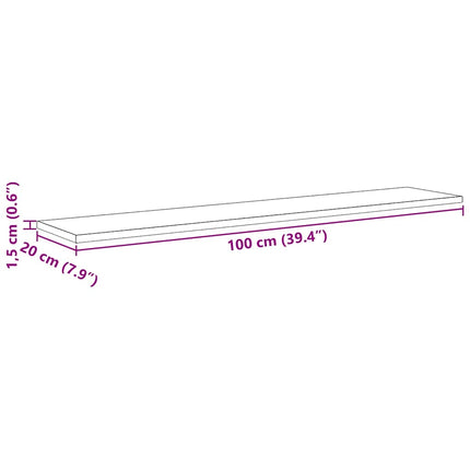 Bokhylla Bräda 4 pcs Brun 100 x 20 x 1,5 cm Konstruerat trä